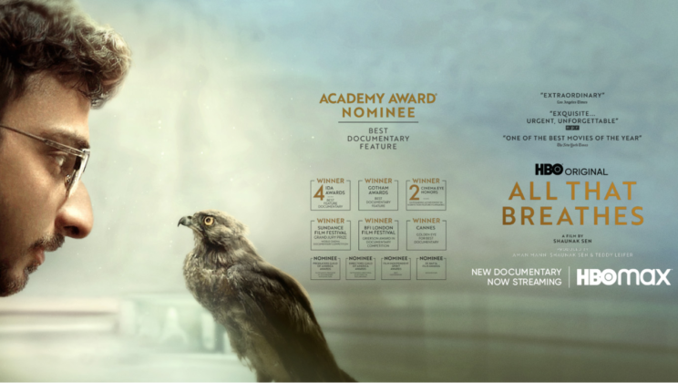 Документалният филм на HBO Всичко, което диша, номиниран за Оскар за най-добър документален игрален филм, дебютира на 8 февруари в HBO Max