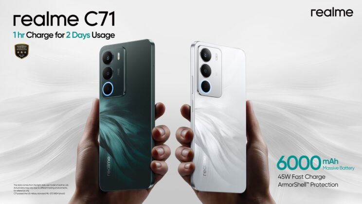 Новият бюджетен смартфон realme C71 бе пуснат с батерия от 6000 mAh и бързо зареждане с мощност 45W