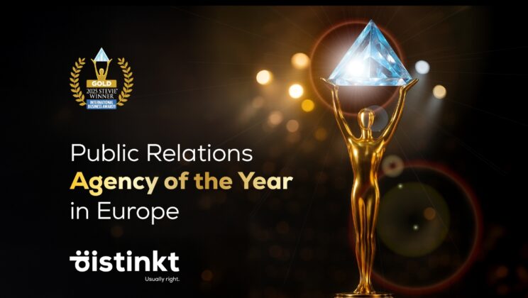 d:istinkt e PR агенция на годината в Европа и със сребърно отличие за компания на годината в света от Stevie® International Business Awards